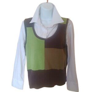 Layered Look Sweater / Blouse  Size Large